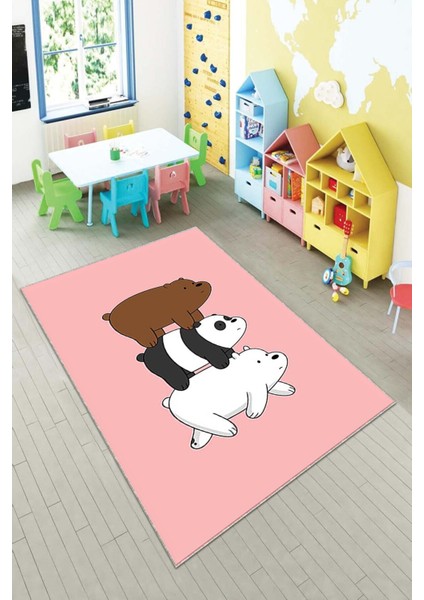 Desenli Renkli Dijital Baskı Yıkanabilir Kaymaz Taban Modern Çocuk Halısı ve Yolluk.
