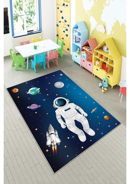 Ekonomik Desenli Renkli Dijital Baskı Yıkanabilir Kaymaz Taban Modern Çocuk Halısı.(Süngersiz)