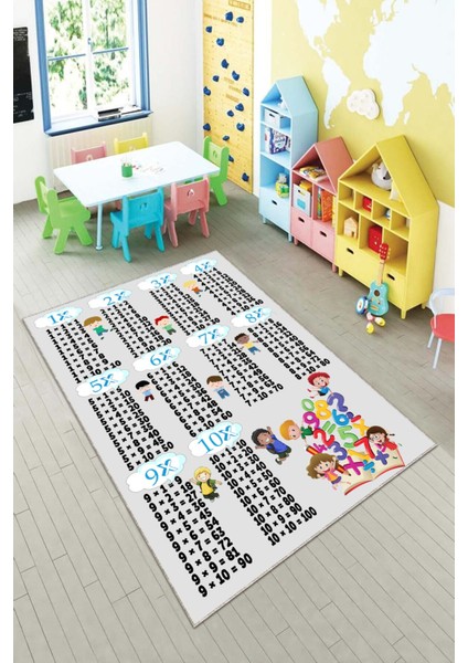 Desenli Renkli Dijital Baskılı Yıkanabilir Kaymaz Taban Modern Mutfak Halısı (Süngersiz) fiyatları