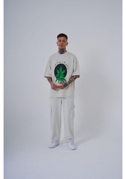 Erkek Herb Printed Baskılı Oversize Gri Tişört modelleri