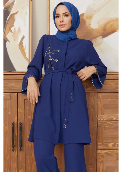 Luna Taş Işlemeli Takım - Indigo modelleri