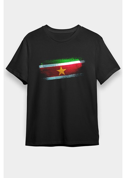 Surinam - Suriname Siyah Unisex Tişört T-Shirt