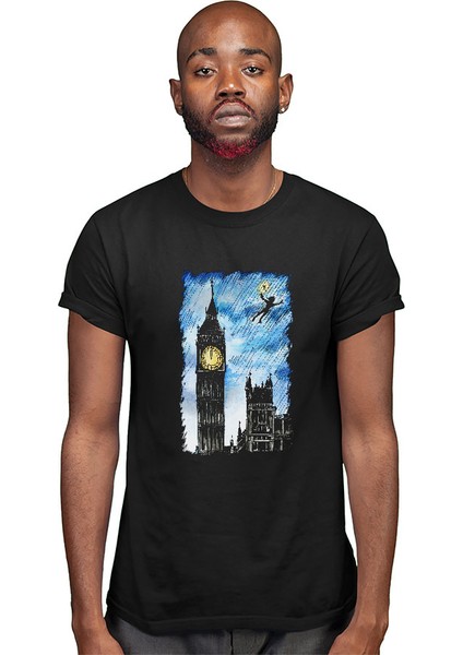 Big Ben Siyah Unisex Tişört T-Shirt modelleri