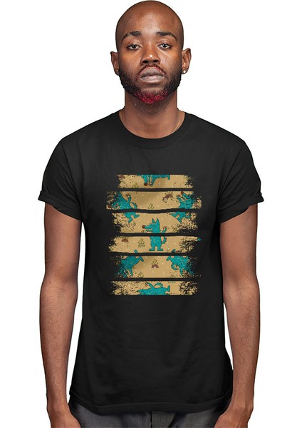 Eğlenceli Kurt Siyah Unisex Tişört T-Shirt modelleri