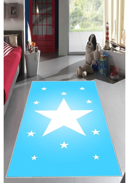 Desenli Renkli Dijital Baskı Yıkanabilir Kaymaz Taban Modern Çocuk Halısı ve Yolluk.