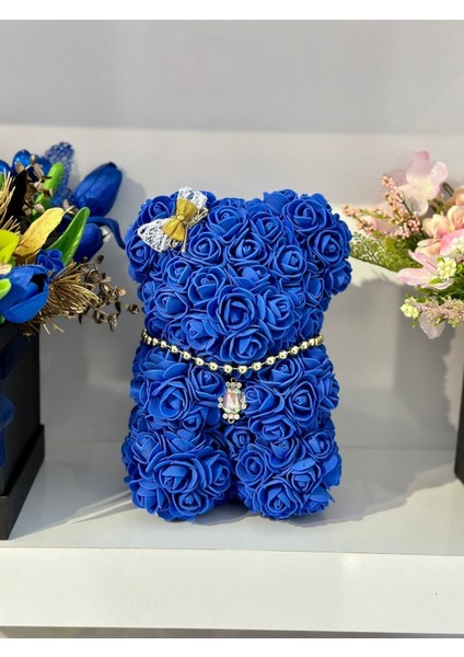 Özel Tasarım El Yapımı Teddy Rose Bear Güllü Ayıcık 22 cm