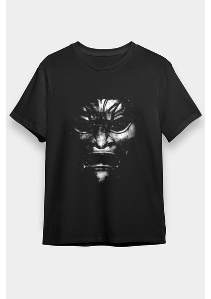 Samuray Maskesi Siyah Unisex Tişört T-Shirt