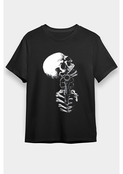 Kuru Kafa Siyah Unisex Tişört T-Shirt