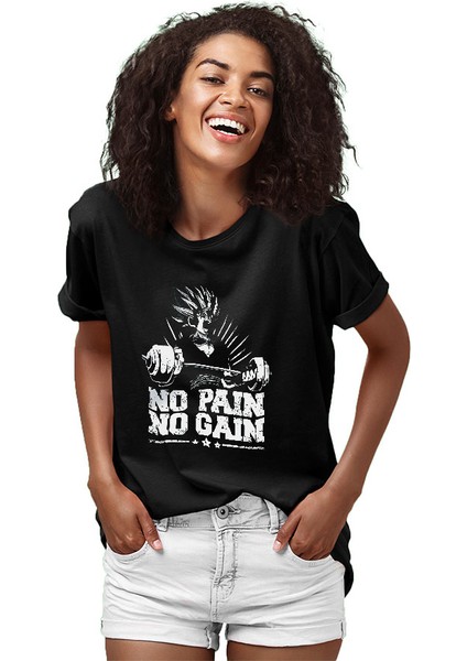 No Pain No Gain Siyah Unisex Tişört T-Shirt