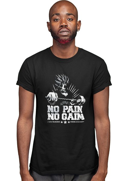 No Pain No Gain Siyah Unisex Tişört T-Shirt