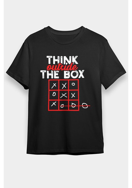 Think Outside Box Siyah Unisex Tişört T-Shirt