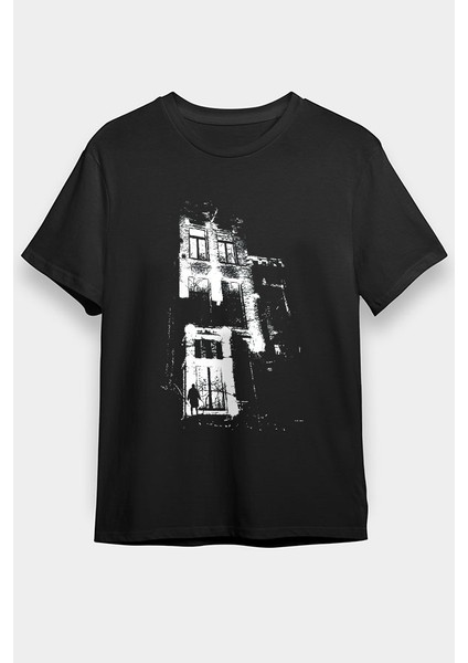 Creatif Tasarım Siyah Unisex Tişört T-Shirt