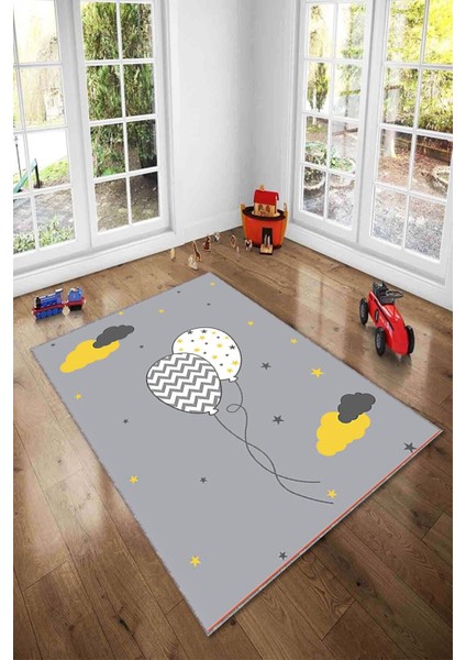Desenli Renkli Dijital Baskı Yıkanabilir Kaymaz Taban Modern Çocuk Halısı ve Yolluk.