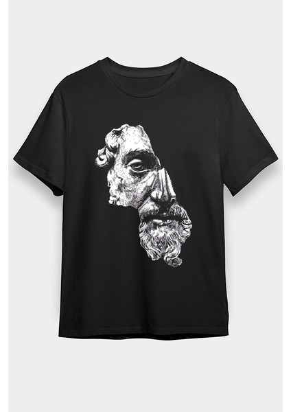 Marcus Aurelius Siyah Unisex Tişört T-Shirt