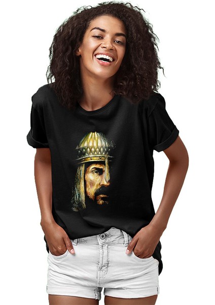 Alparslan Siyah Unisex Tişört T-Shirt fiyatları