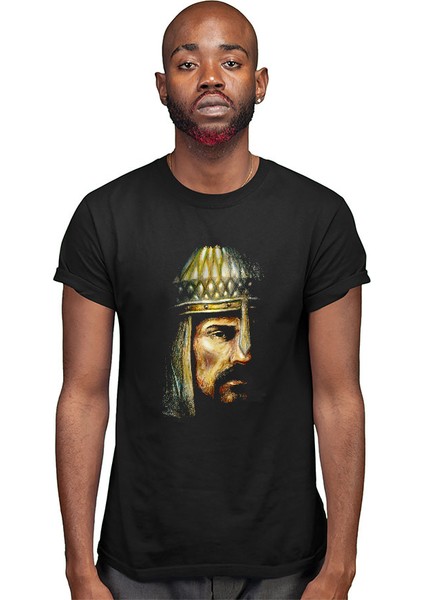 Alparslan Siyah Unisex Tişört T-Shirt modelleri