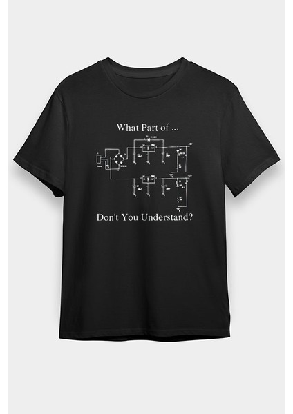 Elektrik Mühendis Siyah Unisex Tişört T-Shirt