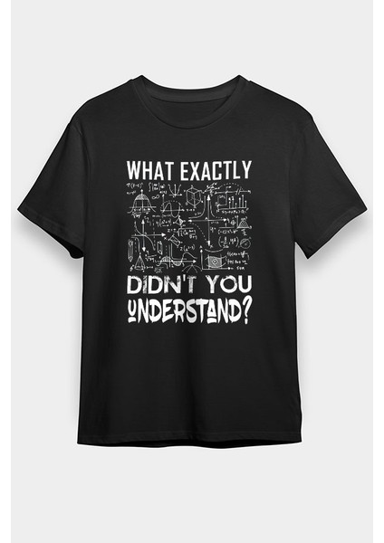 Fizik Grafikler Denklemler Siyah Unisex Tişört T-Shirt