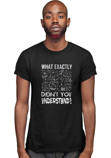 Fizik Grafikler Denklemler Siyah Unisex Tişört T-Shirt