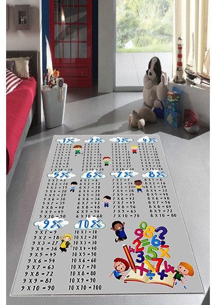 Desenli Renkli Dijital Baskı Yıkanabilir Kaymaz Taban Modern Çocuk Halısı ve Yolluk.