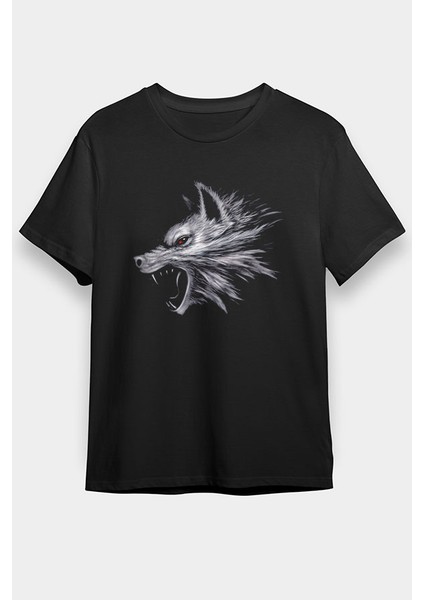 Canavar Kurt Siyah Unisex Tişört T-Shirt