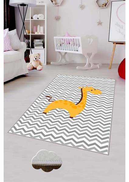 Desenli Renkli Dijital Baskılı Yıkanabilir Kaymaz Taban Modern Mutfak Halısı (Süngersiz)