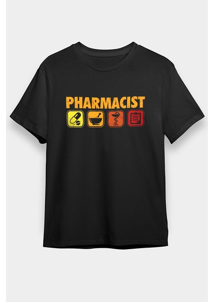 Eczacı Siyah Unisex Tişört T-Shirt