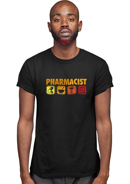 Eczacı Siyah Unisex Tişört T-Shirt modelleri