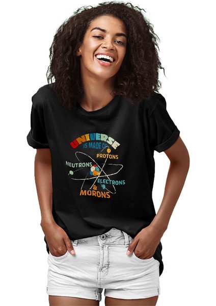 Fizikçi Siyah Unisex Tişört T-Shirt
