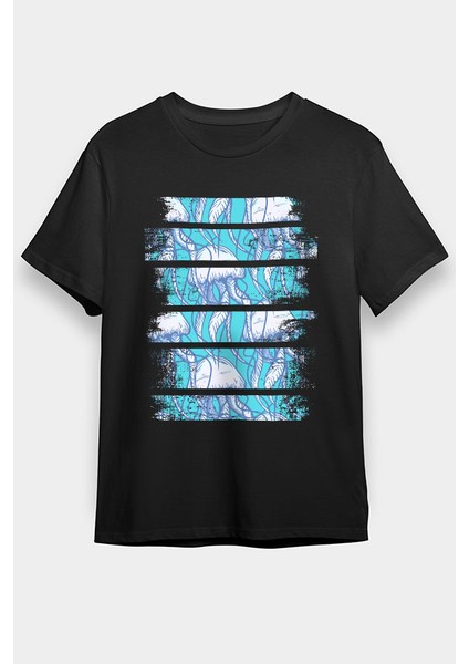 Mavi Deniz Anası Siyah Unisex Tişört T-Shirt