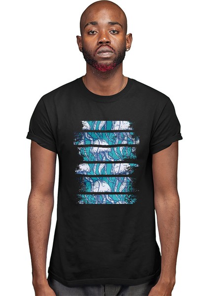 Mavi Deniz Anası Siyah Unisex Tişört T-Shirt modelleri