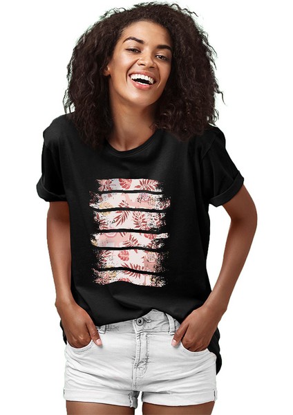 Deve Siyah Unisex Tişört T-Shirt
