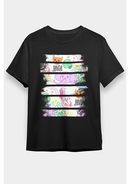 Fil Jungle Siyah Unisex Tişört T-Shirt