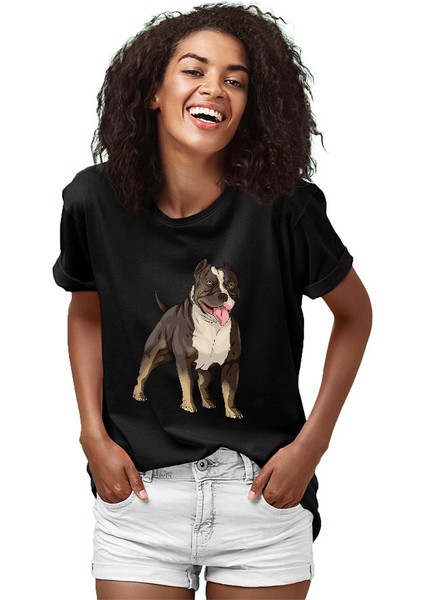 Asil Pitbull Siyah Unisex Tişört T-Shirt