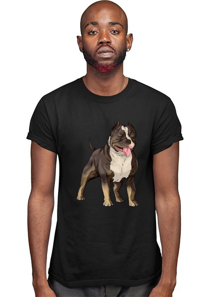 Asil Pitbull Siyah Unisex Tişört T-Shirt