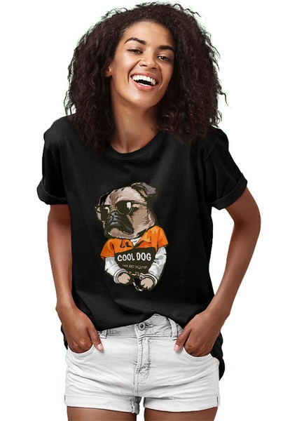 Mahkum Mafya Lideri Pug Siyah Unisex Tişört T-Shirt fiyatları