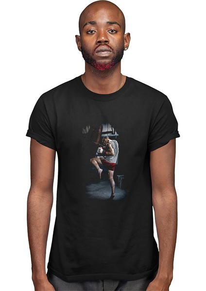Kick Boks Siyah Unisex Tişört T-Shirt modelleri