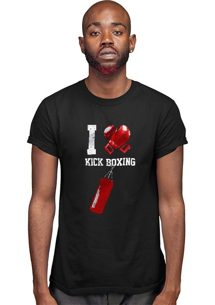 Kick Boks Siyah Unisex Tişört T-Shirt fiyatları