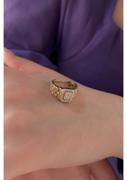 14 Ayar Altın Kordon Baget Yüzük fiyatları