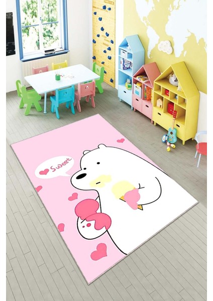Desenli Renkli Dijital Baskı Yıkanabilir Kaymaz Taban Modern Çocuk Halısı ve Yolluk.