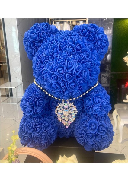 Özel Tasarım El Yapımı Teddy Rose Bear Güllü Ayıcık 35 cm