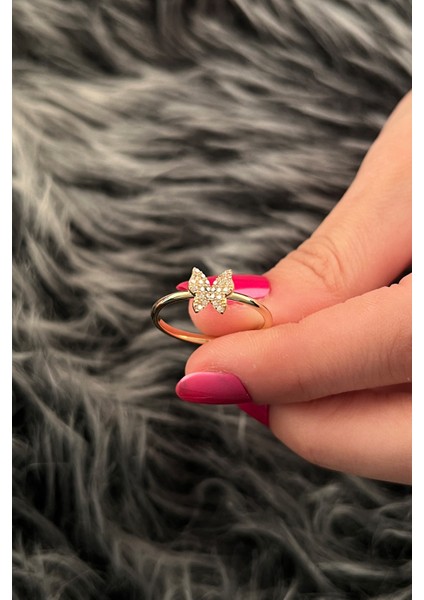 14 Ayar Altın Taşlı Kelebek Yüzük fiyatları