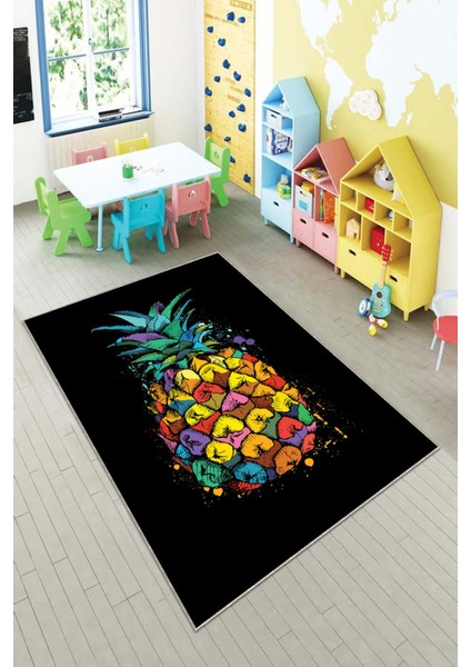 Desenli Renkli Dijital Baskılı Yıkanabilir Kaymaz Taban Modern Mutfak Halısı (Süngersiz) fiyatları