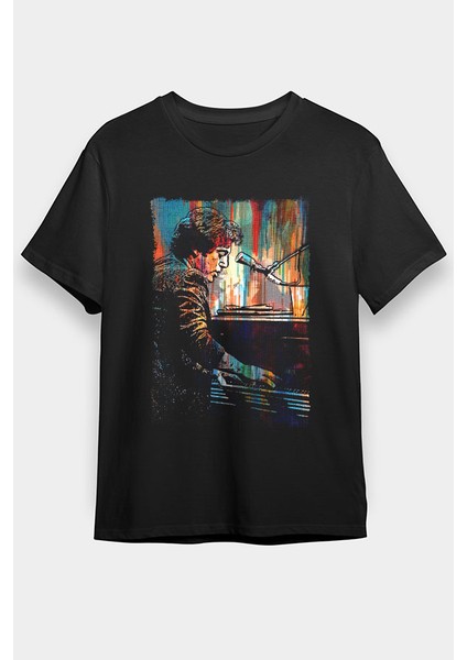 Piyanist Siyah Unisex Tişört T-Shirt