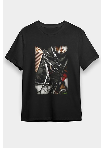Berber Kuaför Siyah Unisex Tişört T-Shirt