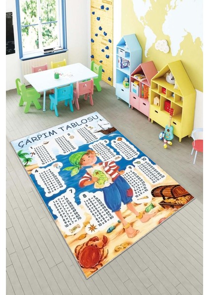 Desenli Renkli Dijital Baskılı Yıkanabilir Kaymaz Taban Modern Mutfak Halısı (Süngersiz) fiyatları