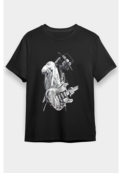 Gitarist Siyah Unisex Tişört T-Shirt
