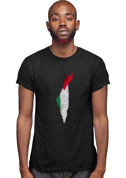 Filistin Siyah Unisex Tişört T-Shirt modelleri