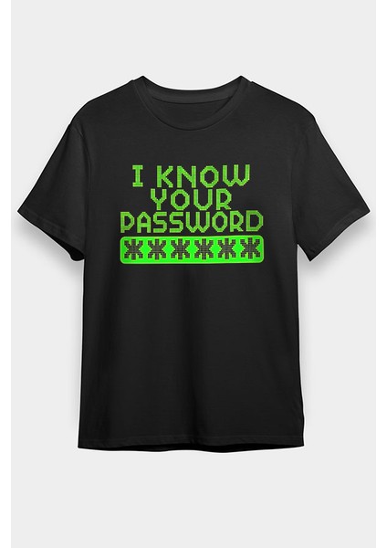 Hacker Siyah Unisex Tişört T-Shirt