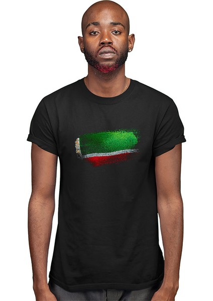 Çeçenistan - Chechnya - Chechen Republic Siyah Unisex Tişört T-Shirt modelleri